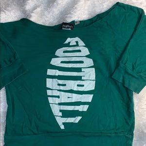 ⚫️5/$25🏈FOOTBALL Cold Shoulder Top M